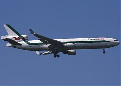 l'MD11 cargo EIUPI già Alitalia cargo, di ritorno a MXP con le insegna Cargo Italia-Alis