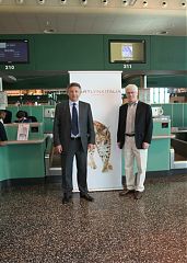 Presentazione SmartLynx a Malpensa: a sinistra il General Maneger Italia Giorgio Valenti, a destra il Presidente & CEO Smart Lynx Airlines Omar Benediktsson